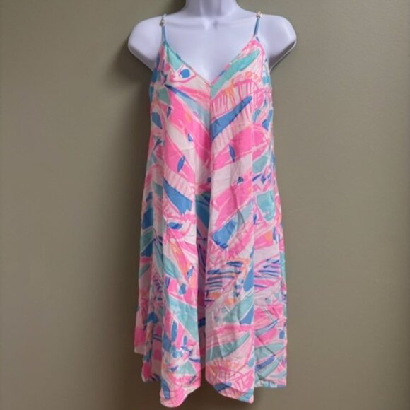 Lilly Pulitzer Dresses & Skirts - Lilly Pulitzer Womens Floral Slip Cami Dress Size S Flowy Hippie Flirty‎ Light